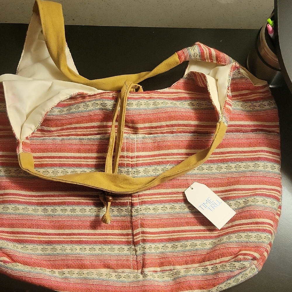 Time And Tru Striped Tote Bag